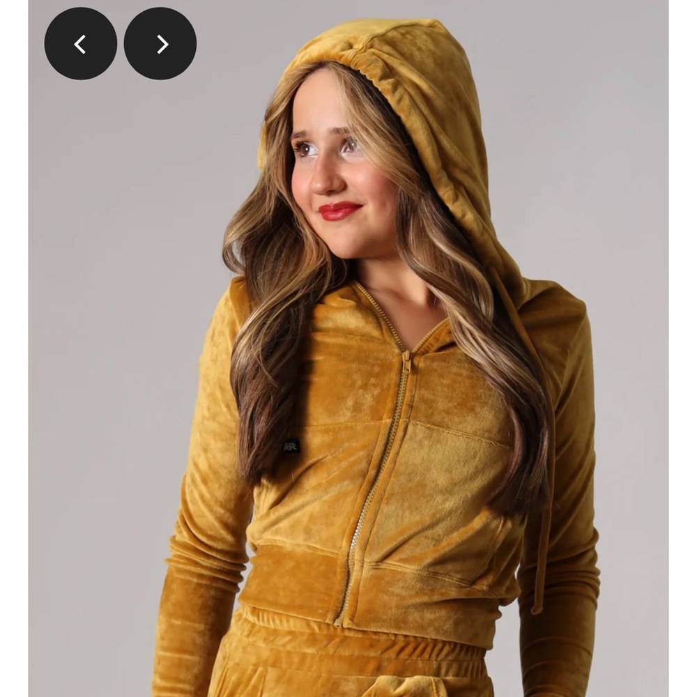Golden Velvet Women's Hoodie Jumpsuit